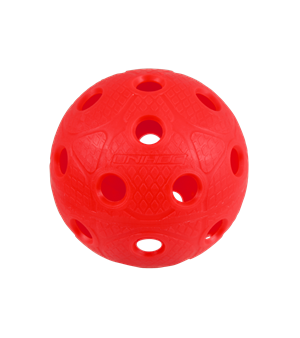 (RØD) Floorball bold - Unihoc Dynamic ball - IFF godkendt floorballbold (1 stk.)